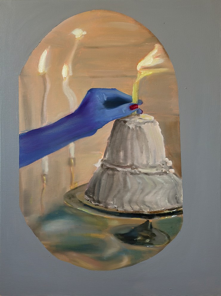 BLUE HAND, oil on canvas, 2026